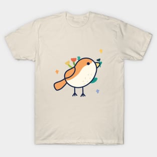 Little Bird with flowers T-Shirt